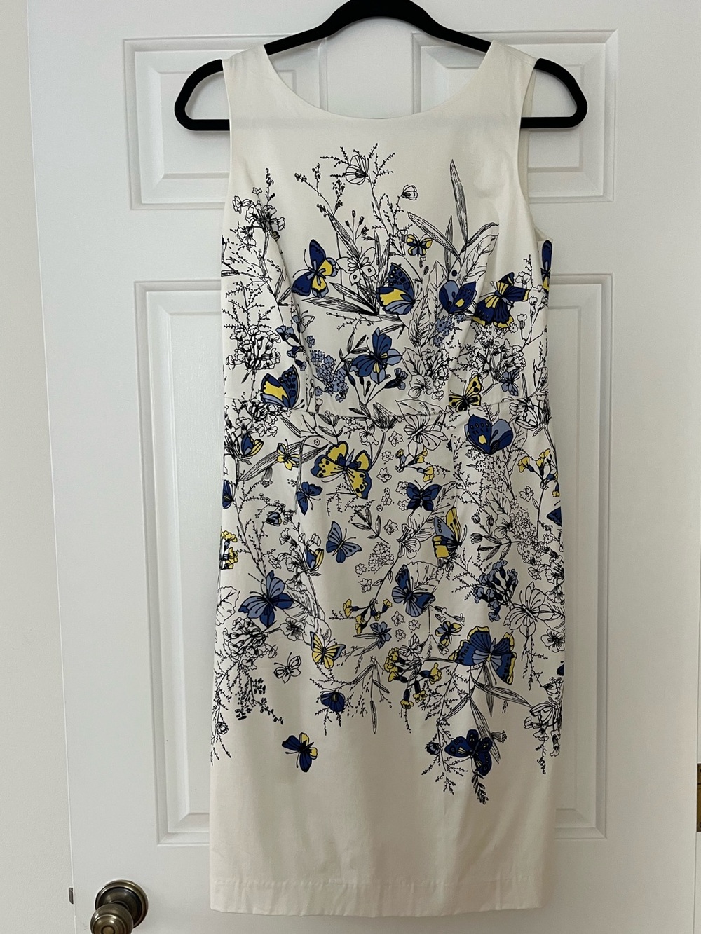 Talbots Ivory Floral Sheath Dress